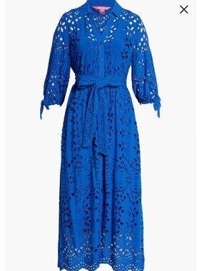 Lilly Pulitzer Amrita Tie Waist Midi Dress Brand New